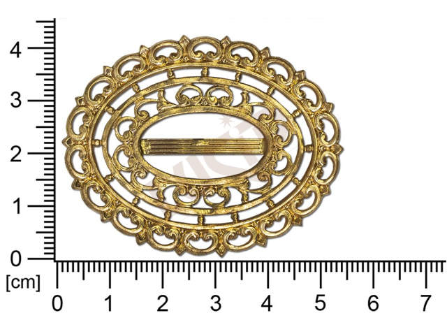 Filigree, fancy shape, oval, without  loops 