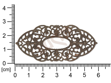 Filigree, fancy shape, oval, without  loops 