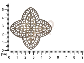 Filigree, fancy shape, other, without  loops, cut-out