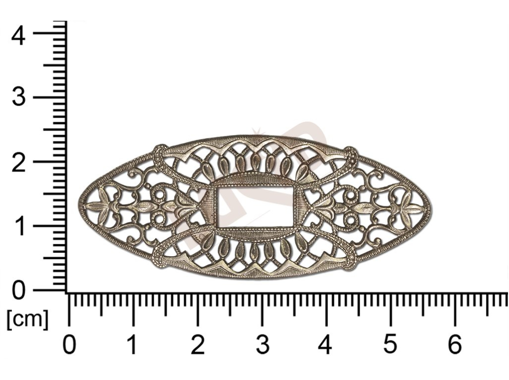 Filigree, fancy shape, oval, without  loops 