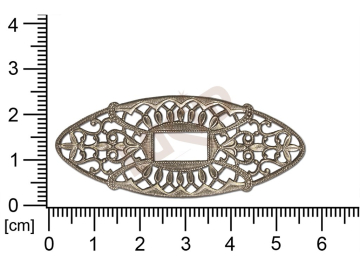 Filigree, fancy shape, oval, without  loops 