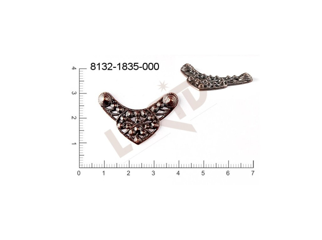 Filigree, fancy shape, other, without  loops, cut-out 32.0x 21.0mm