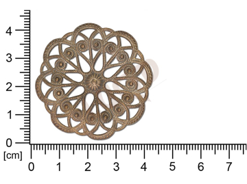 Filigree, fancy shape, round, without  loops , cut-out