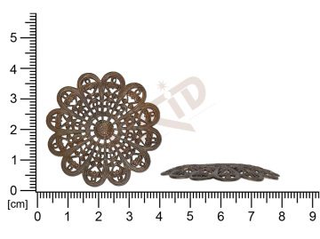 Filigree, fancy shape, round, without  loops , cut-out