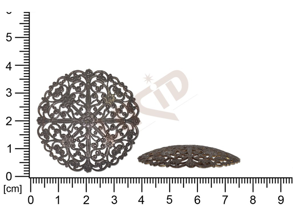 Filigree, fancy shape, round, without  loops , cut-out