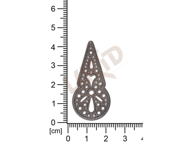 Filigrán, tvarový výlisek, ostatní, bez oček , 42x20mm, prořezávaný