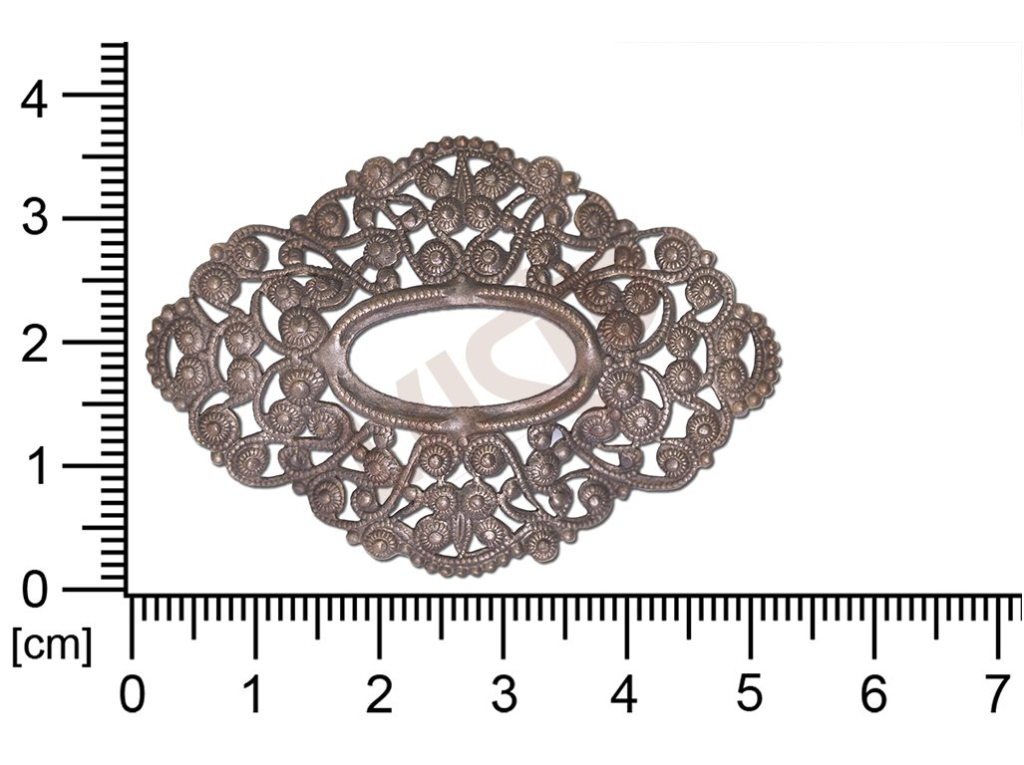 Filigree, fancy shape, oval, without  loops 