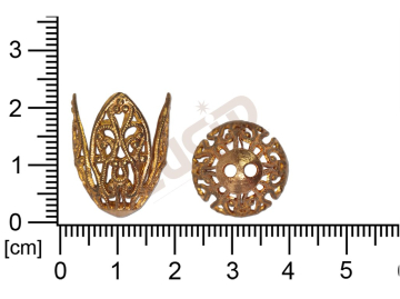 Filigrán, tvarový výlisek, (3D díl), 23x16mm, tvarovaný, prořezávaný