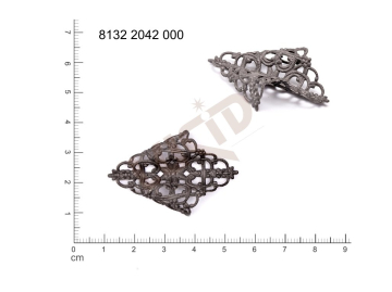 Filigree, fancy shape, other, without  loops, cut-out 44.0x28.0mm