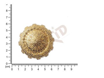 Filigree, fancy shape, round, without  loops 55.0mm