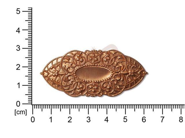 Filigree, fancy shape, oval, without  loops 