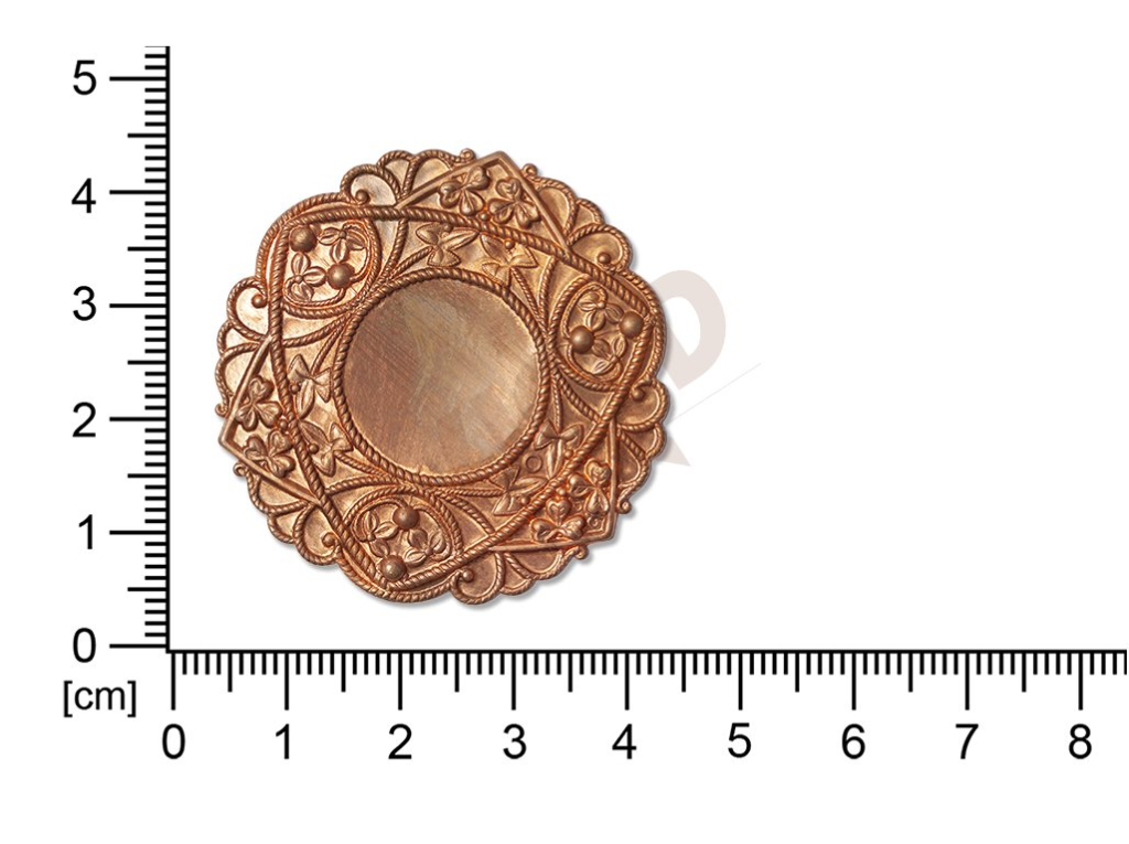 Filigree, fancy shape, round, without  loops 