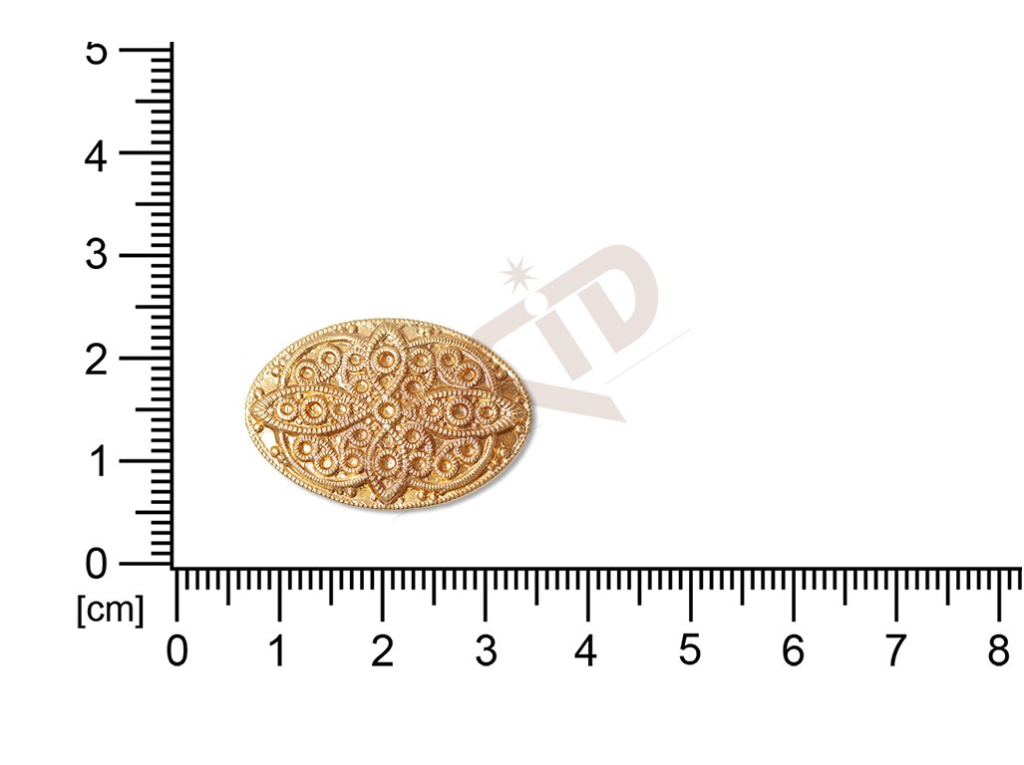 Filigrán, tvarový výlisek, ovál neprořezávaný