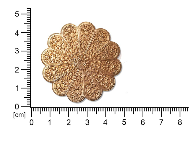 Filigree, fancy shape, round, without  loops 