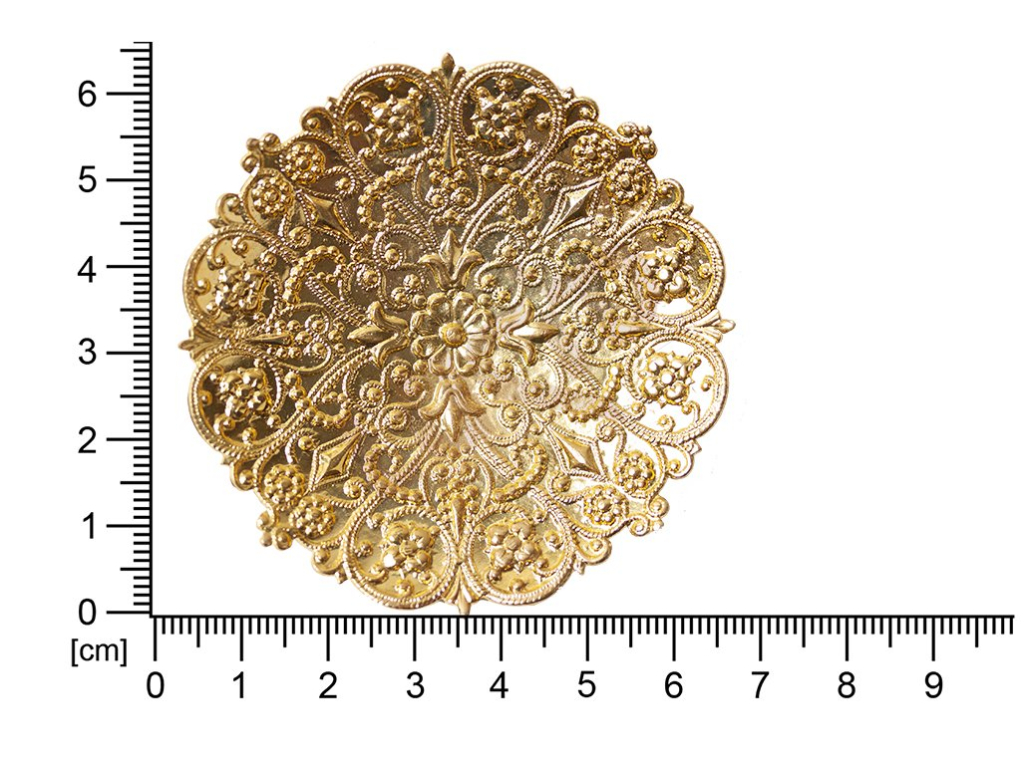 Filigree, fancy shape, round, without  loops 