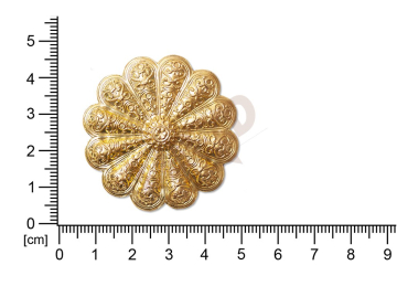 Filigree, fancy shape, round, without  loops 