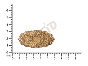 Filigree, fancy shape, oval, without  loops 52.0x25.0mm