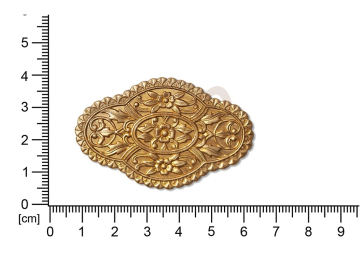 Filigree, fancy shape, oval, without  loops 