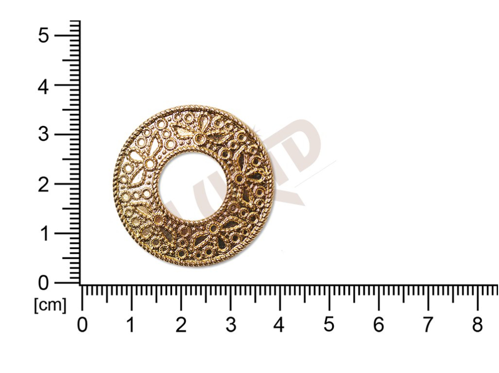 Filigree, fancy shape, round, without  loops 