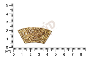 Filigree, fancy shape, other, without  loops, cut-out 40.0x18.0mm