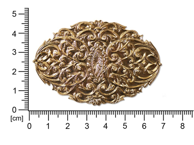 Filigree, fancy shape, oval, without  loops 