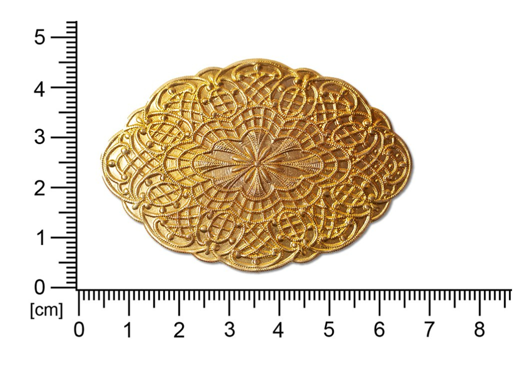 Filigree, fancy shape, oval, without  loops 