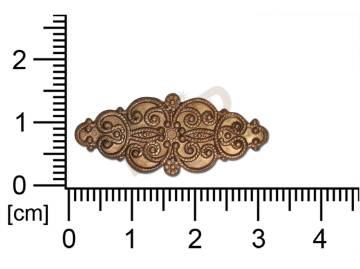 Filigrán, tvarový výlisek, ostatní, bez oček  31x13mm, prořezávaný