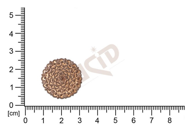 Filigrán, tvarový výlisek, kulatý bez oček  23mm