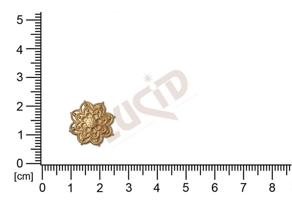 Filigrán, tvarový výlisek, rostlinné motivy kytky, květinové motivy bez oček (svěšovacích) 17mm