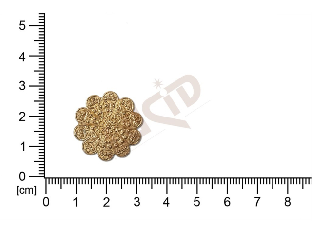 Filigrán, tvarový výlisek, rostlinné motivy kytky, květinové motivy bez oček (svěšovacích) 23mm