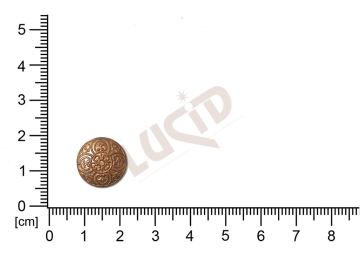 Filigrán, tvarový výlisek, kulatý bez oček  14mm, tvarovaný