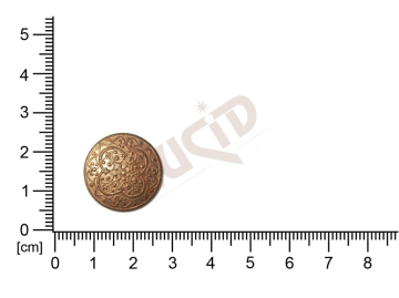 Filigrán, tvarový výlisek, kulatý bez oček  20mm, tvarovaný