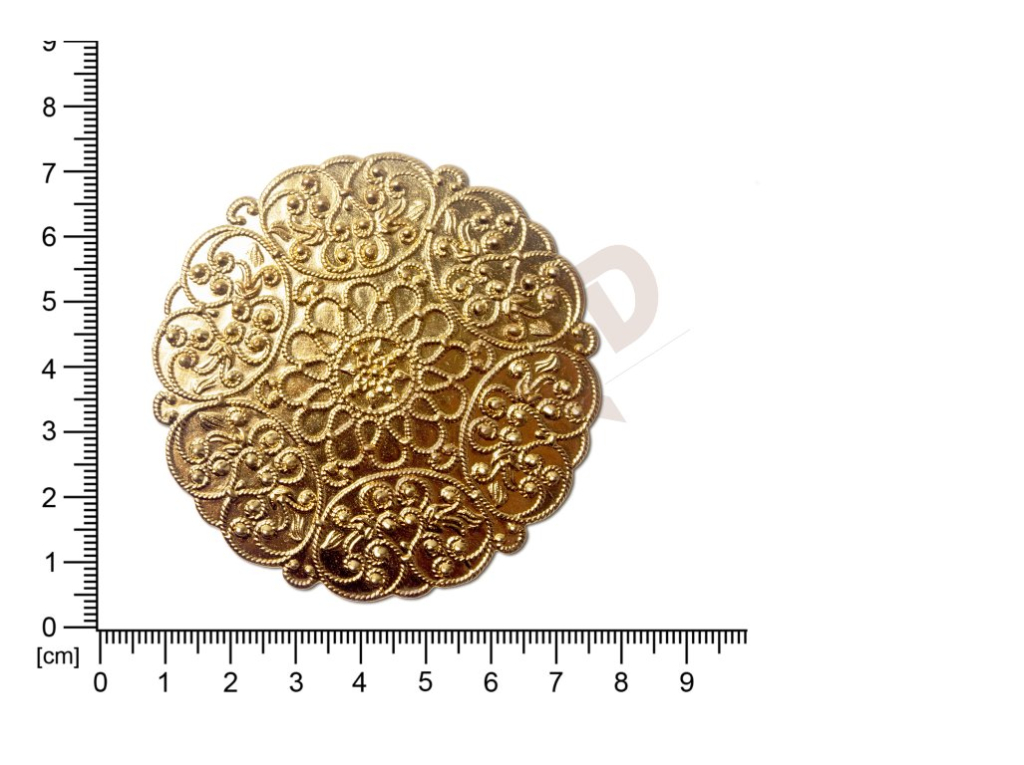 Filigree, fancy shape, round, without  loops 