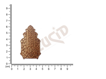 Filigree, fancy shape, other, without  loops, cut-out 57x35mm