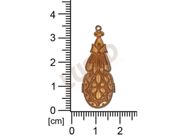 Filigrán, tvarový výlisek, ostatní s 1 očkem  34x14mm, tvarovaný