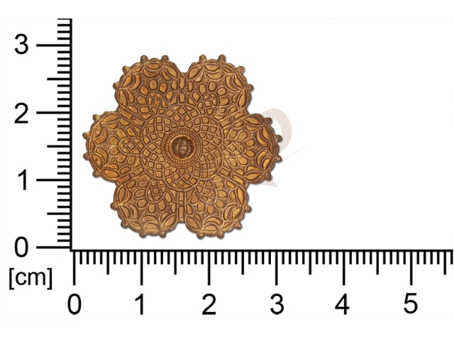 Filigrán, tvarový výlisek, kytka, 28x28mm, neprořezávaný