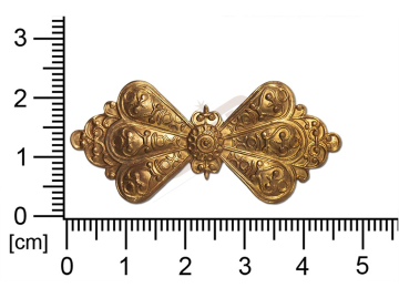 Filigrán, tvarový výlisek, mašle, 46x21mm, tvarovaný, neprořezávaný