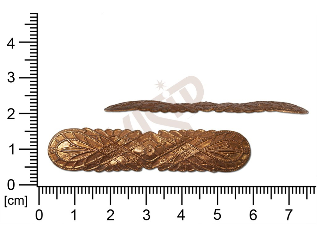 Filigrán, tvarový výlisek, ovál, 56x12mm, tvarovaný, neprořezávaný