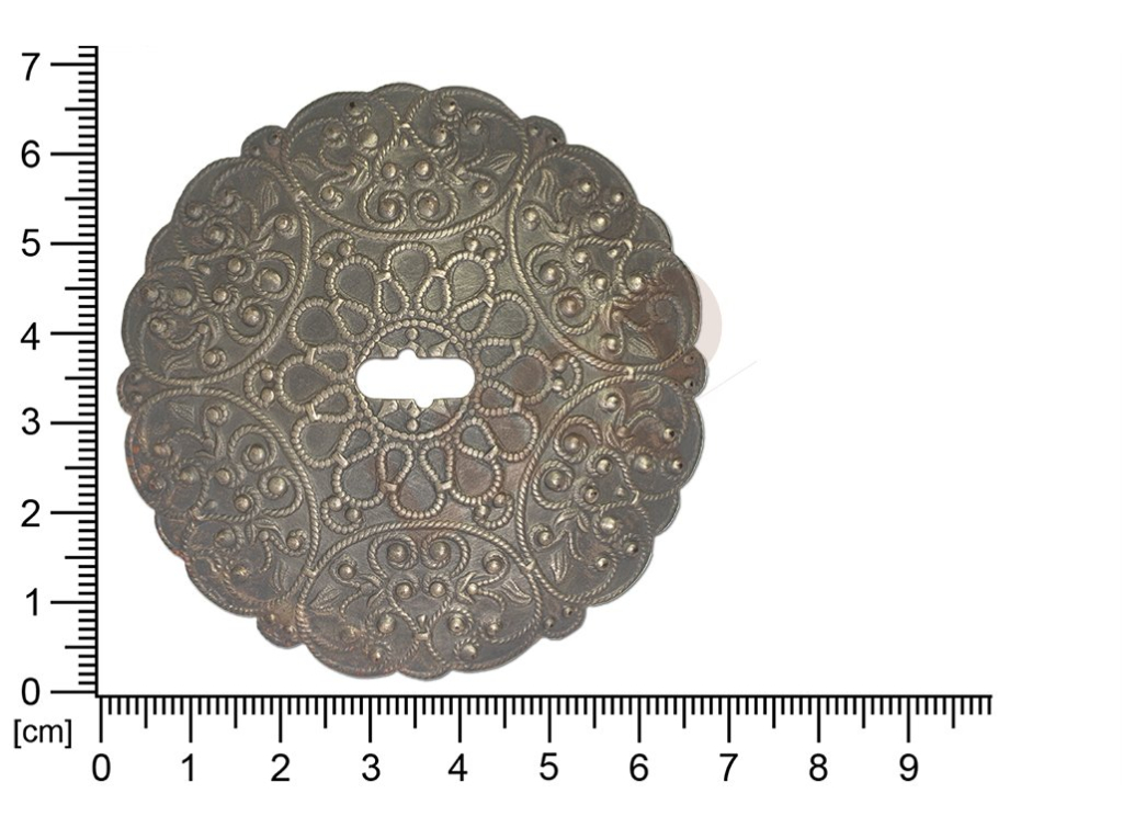 Filigree, fancy shape, round, without  loops 