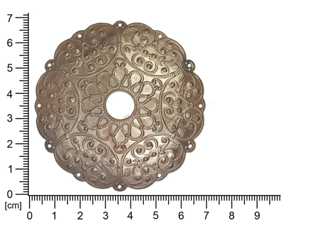 Filigree, fancy shape, round, without  loops 