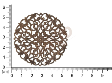 Filigree, fancy shape, round, without  loops , cut-out