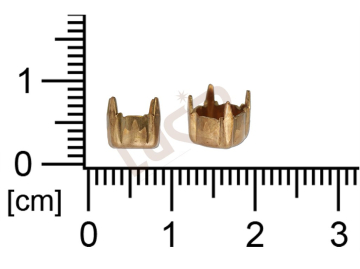 stone setting, round, stone ss30,0, with base, with prongs 