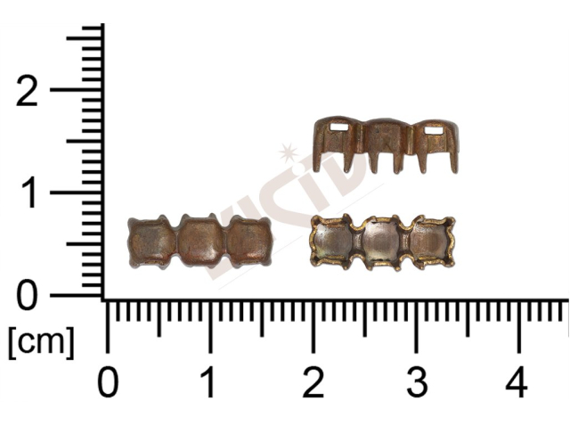 Trojkotlík, 3 x kámen ss19.0, našívací, 4 dírky ,se dnem, s krapnami