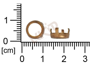 Stone setting, round, Stone ss 40,0, open, with prongs