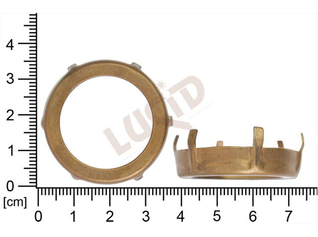 Stone setting, round, Stone 35.0mm, open, with 6 prongs