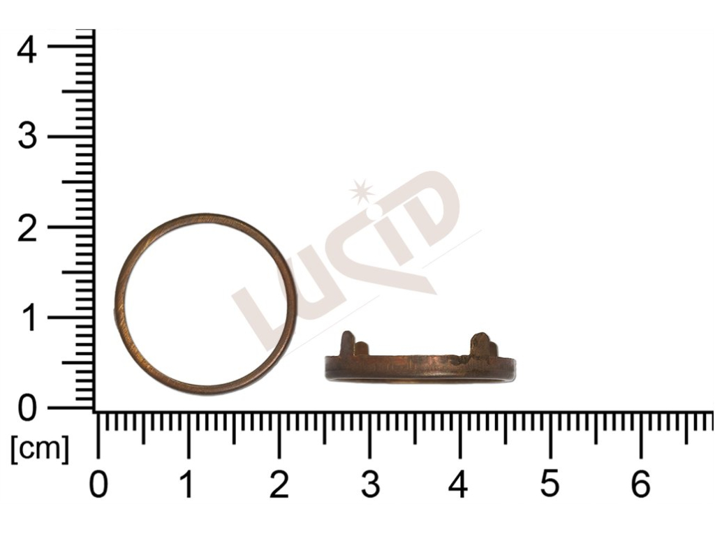 Stone setting, round, Stone 19.0mm, open, with 4 prongs