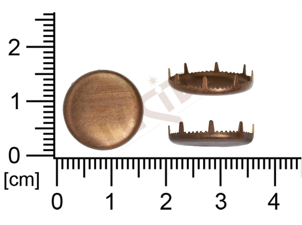 Kotlík kulatý, plochý kámen 14.0mm, se dnem, s 8 krapnami