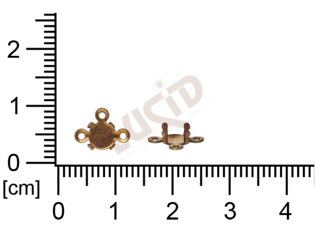 stone setting, round, stone ss 20.0, chanell, with base, prongs, 3 loops