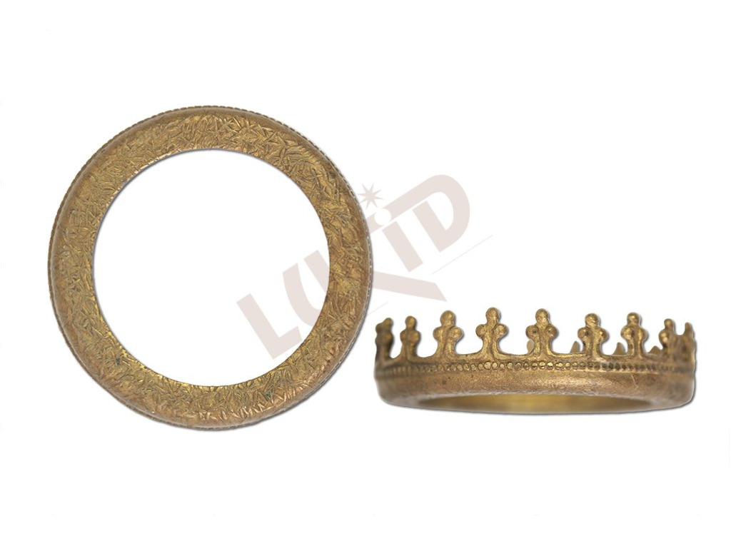 Stone setting, round, flat Stone 20.0mm, french, open, with prongs