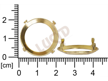 Stone setting, round, Stone 20.0mm, open, 4 prongs